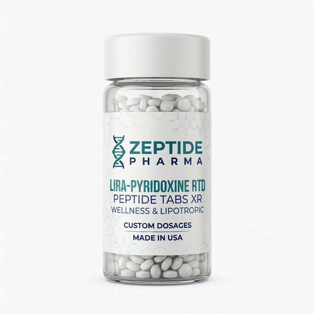 GLP1 Tablets Private Label Oral RDT  Enriched with Niacinamide, B6 & B12 Peptide Tabs XR  Wellness & Lipotropic Weight Management