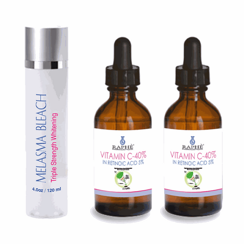 Melasma Care Smoothening Emulsion Vitamin Fortified 3-120ml Plus 6-60 ml Vitamin C 40% Serum