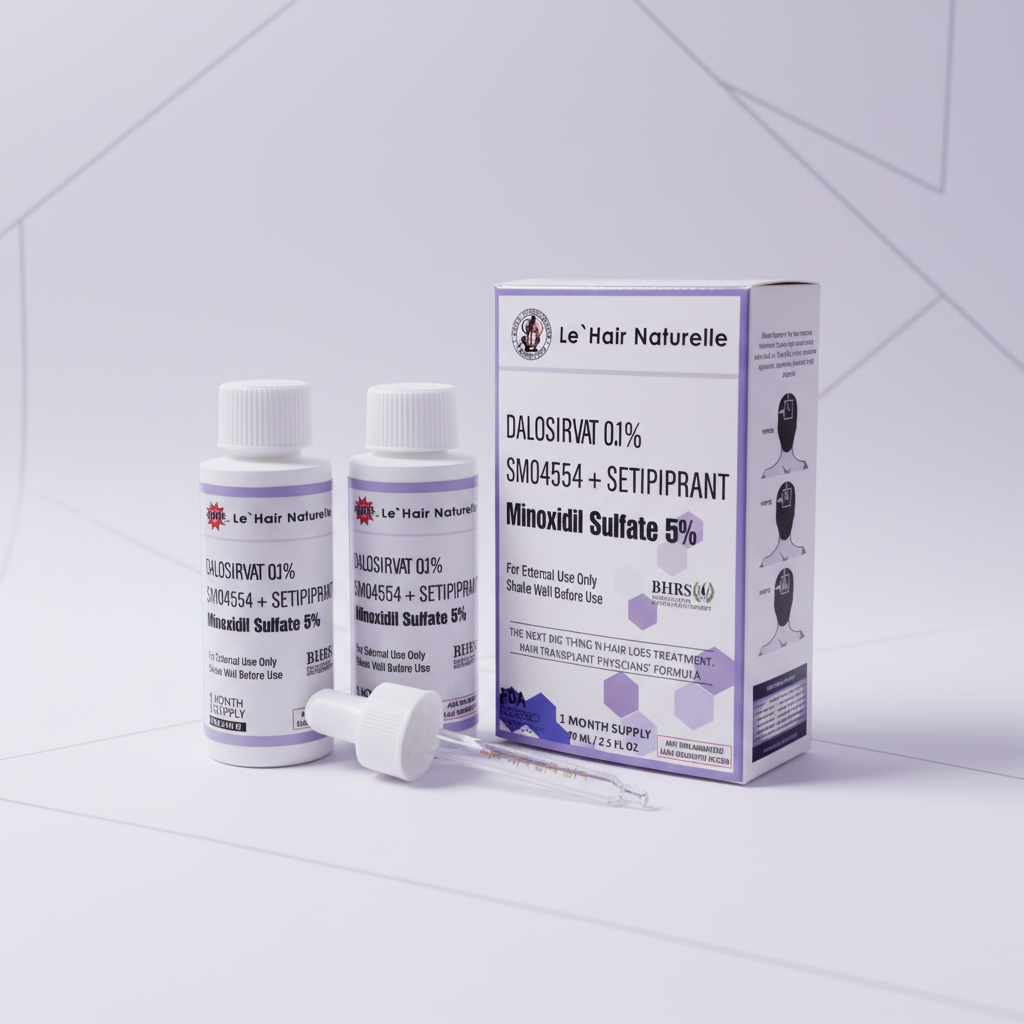 New Research Hair Loss Prevention Product DALOSIRVAT, SM04554, and SETIPIPRANT250 Packs of 2-60ml 2 Months Supply