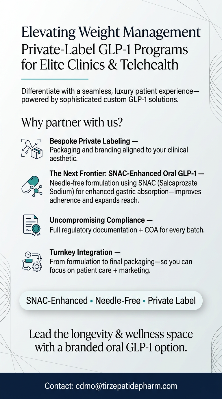 Customized Pharmaceutical Grade Oral GLP1 Solutions Private Label