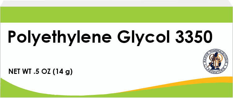 Polyethylene Glycol 3350 powder for generic Bisacodyl Suppositories manufacturing label