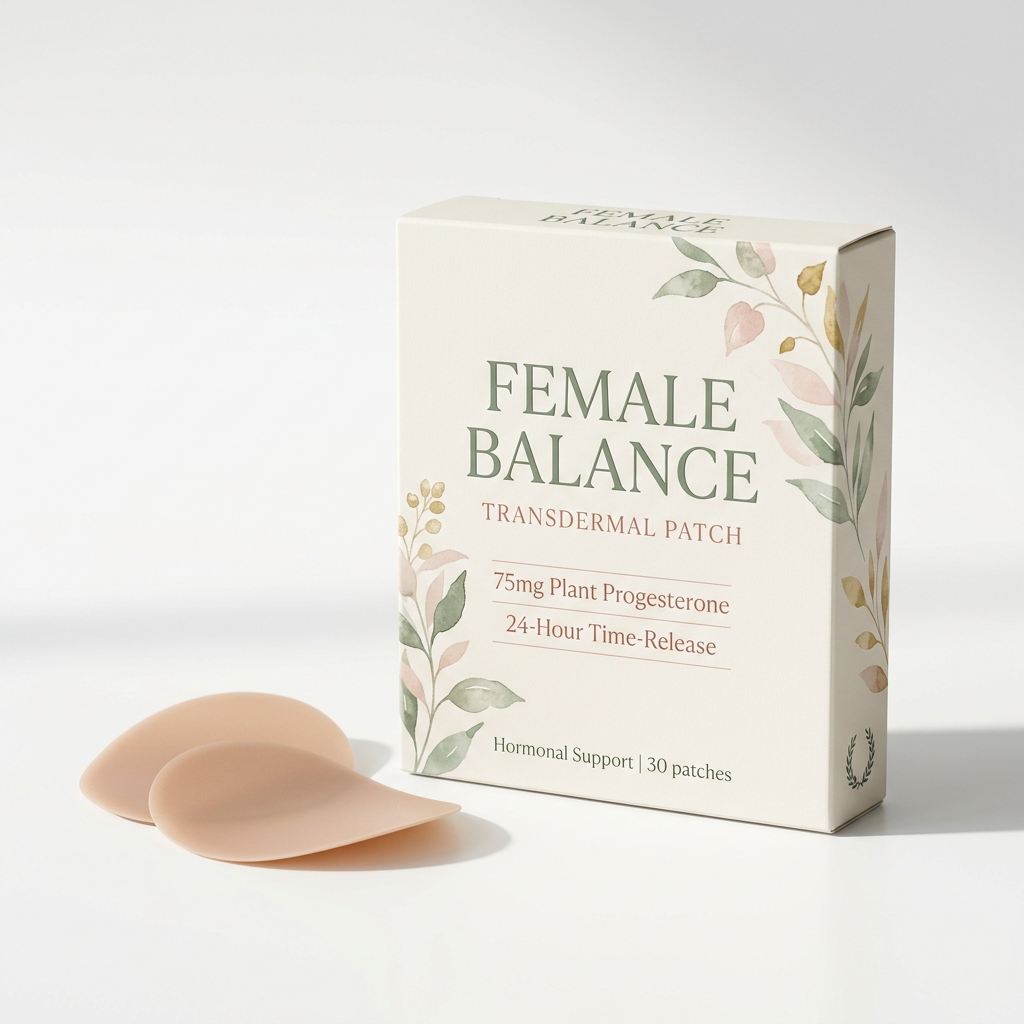 Female Balance Transdermal Patch – 75mg Natural Plant-Based Progesterone (24-Hour Support)