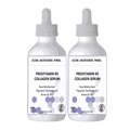 Acne treatment face moisturizer with provitamin B5 collagen serum for firming and acne care in 2-pack 60ml bottles