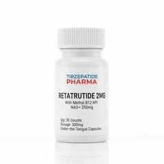 Retatrutide 2mg capsules with Methyl B12 and NAD+ for metabolism and muscle support, 30 count bottle