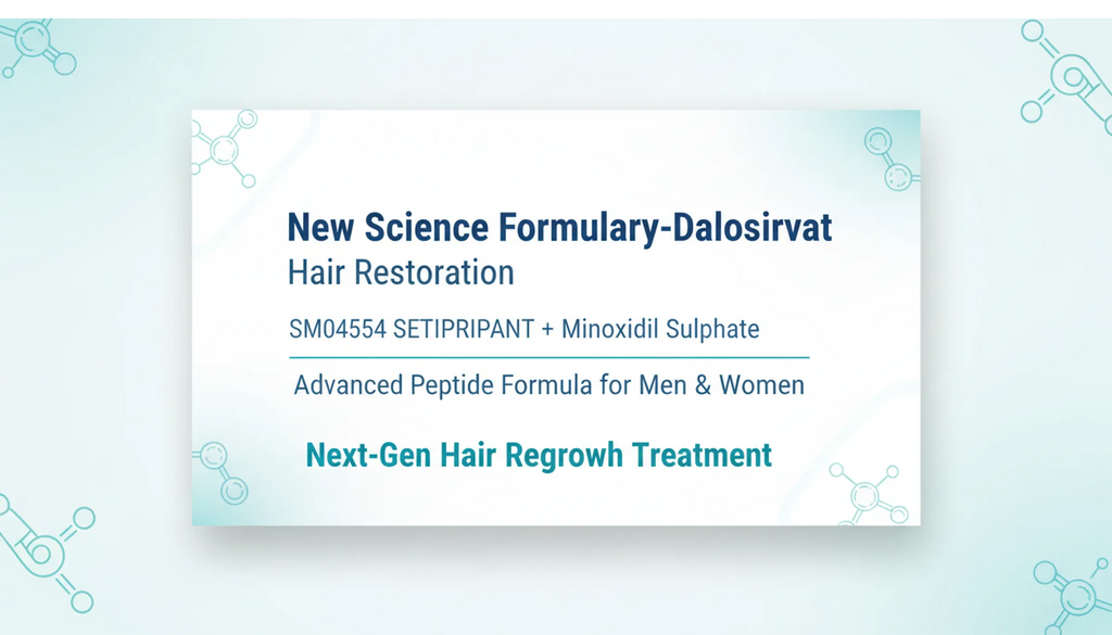 New Research Hair Loss Prevention Product DALOSIRVAT, SM04554, and SETIPIPRANT250 Packs of 2-60ml 2 Months Supply