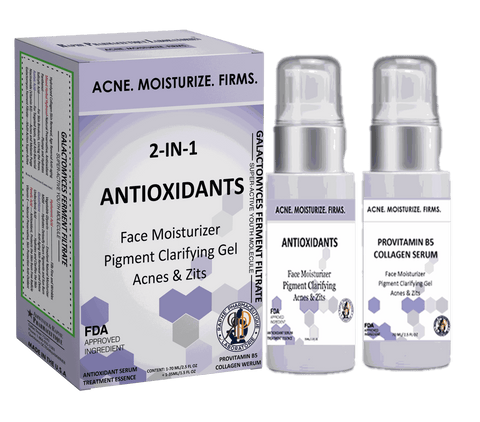 2 in 1 Antioxidant Moisturizer Spots Remover Firm and Lift Serum A Pack of 2