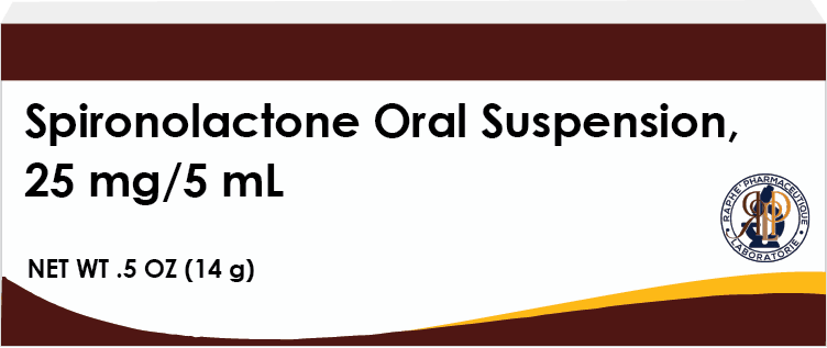 Spironolactone oral suspension 25 mg 5 mL medicine box