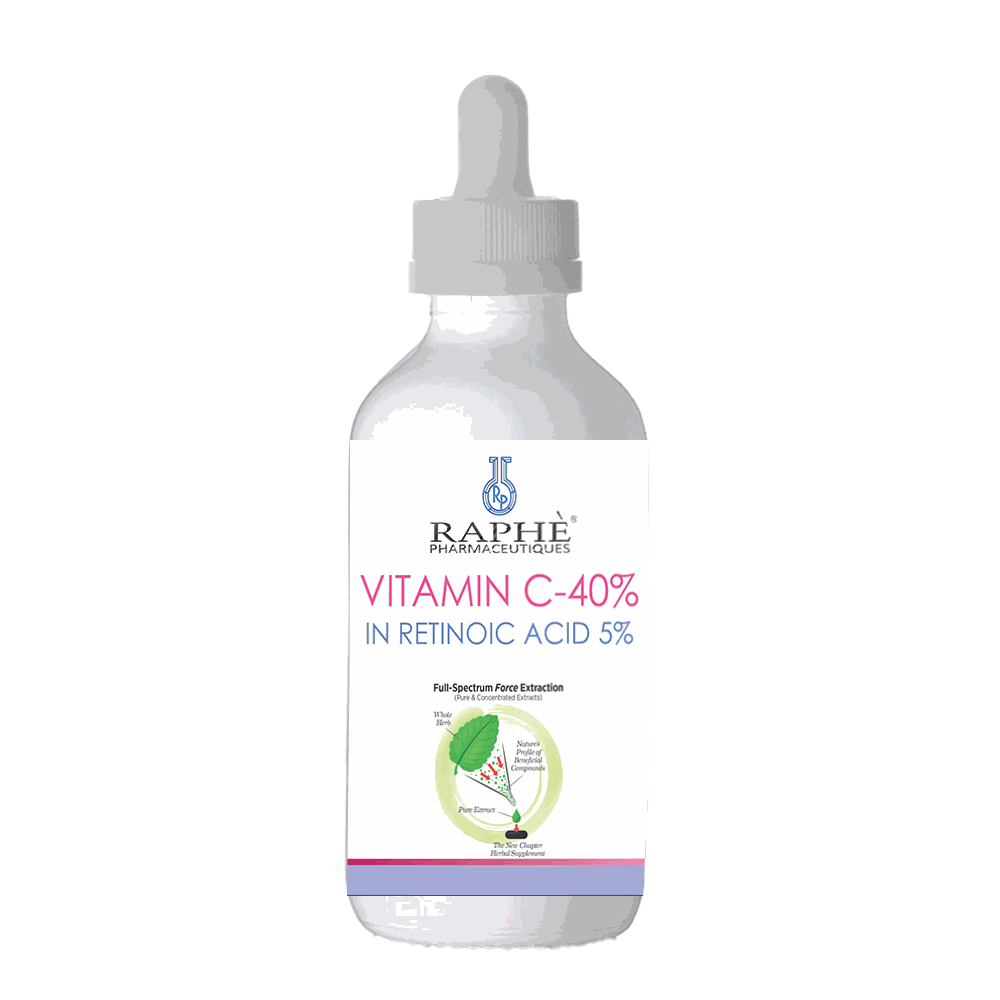 Skin Renewal ClairDerm Vitamin C 40% serum bottle with dropper for anti-aging and skin brightening