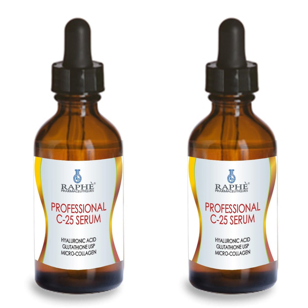 Wholesale Vitamin C serum with 25% glutathione, collagen, and hyaluronic acid in 60ml dropper bottles