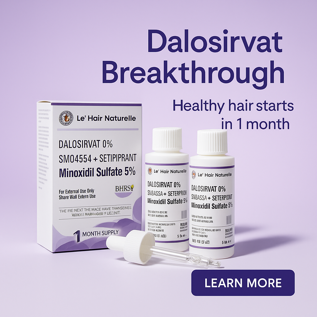 New Research Hair Loss Prevention Product DALOSIRVAT, SM04554, and SETIPIPRANT250 Packs of 2-60ml 2 Months Supply