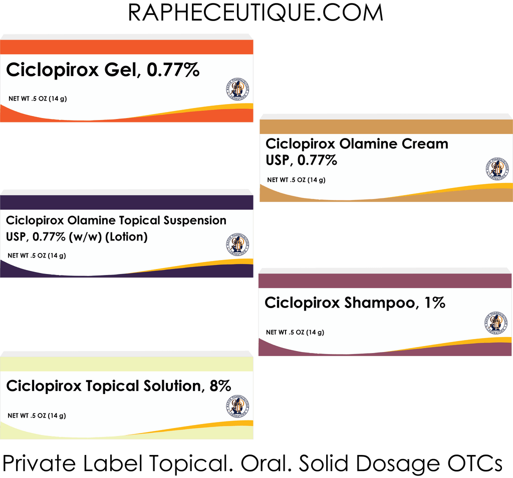 Private label Betamethasone Budesonide Ciclopirox topical creams and tablets for anti-inflammatory and antifungal treatment