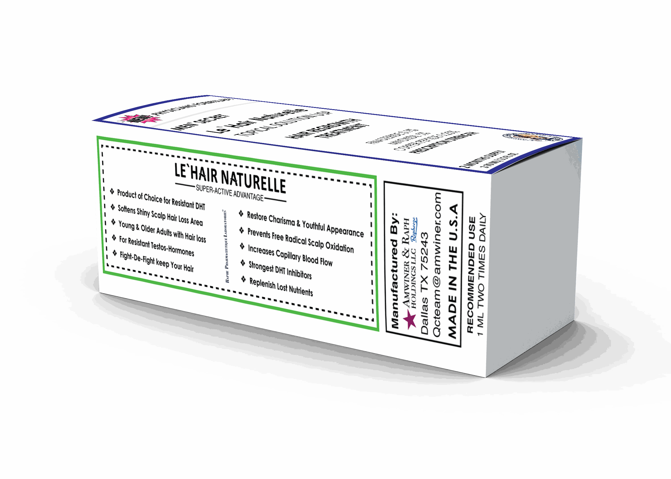 Physicians Formulary MenSecret Copper Peptide Emergency Hair Restoration Solution  2-Packs 250 Packs Wholesale