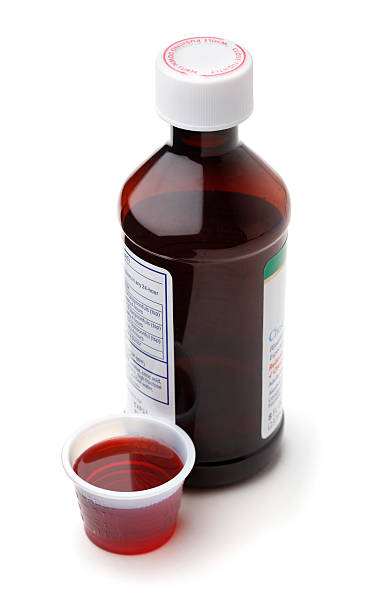 150ml bottle of Herbal Cold-Flu Medicine with measuring cup for sinus and lung relief