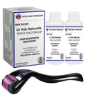 Physicians Formulary MenSecret Copper Peptide hair regrowth treatment with minoxidil, finasteride, and microdermal roller for men