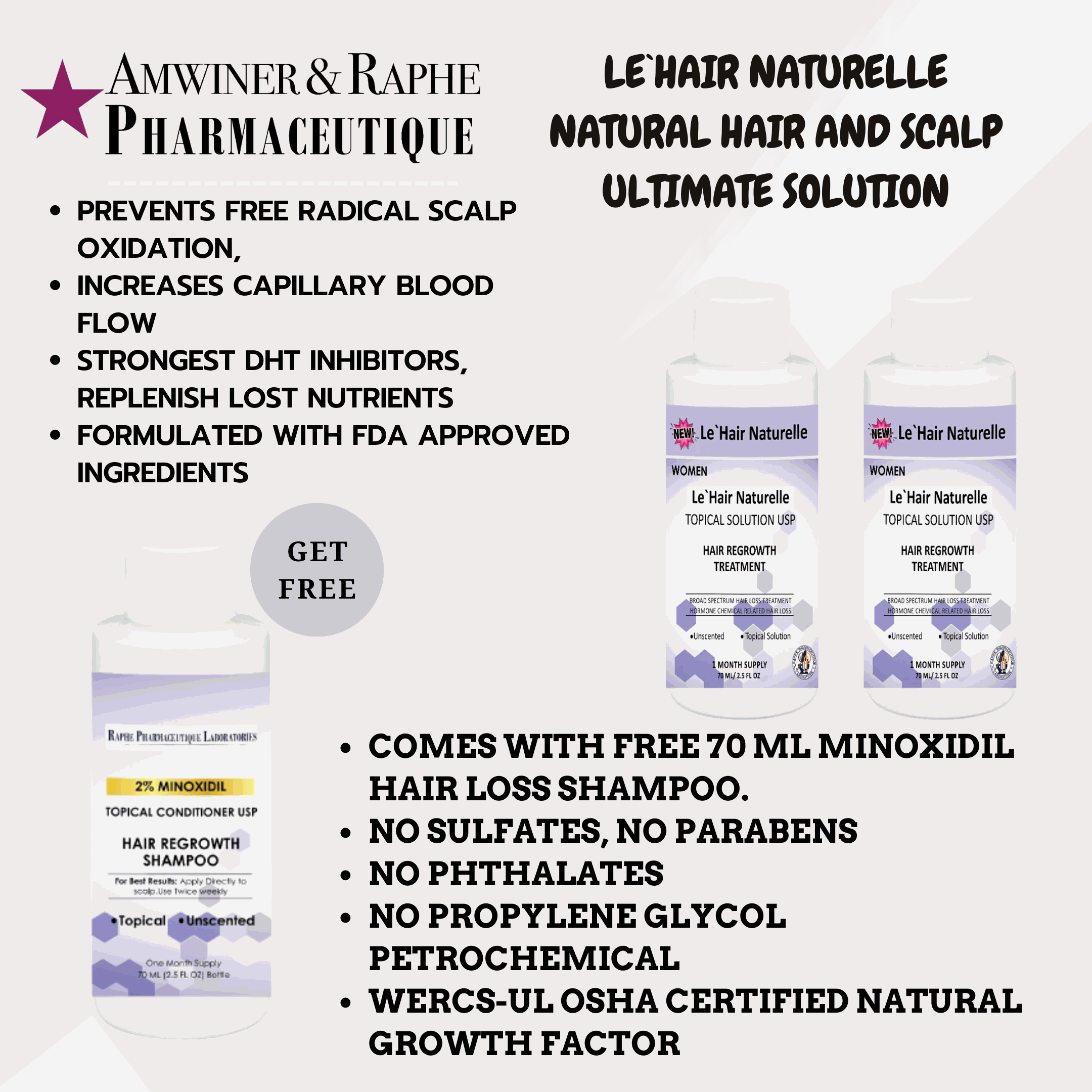 Wholesale 10% BiotiNoxil Women Hair Restore Serum for Severely Damaged Hair 250 Units of 60 days Supply