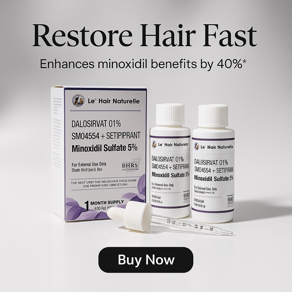New Research Hair Loss Prevention Product DALOSIRVAT, SM04554, and SETIPIPRANT250 Packs of 2-60ml 2 Months Supply