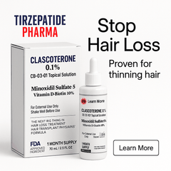 Inflammatory Hair Loss Treatment Minoxidil 5% Clascoterone and CB-03-01  Research Solution 6-60ml