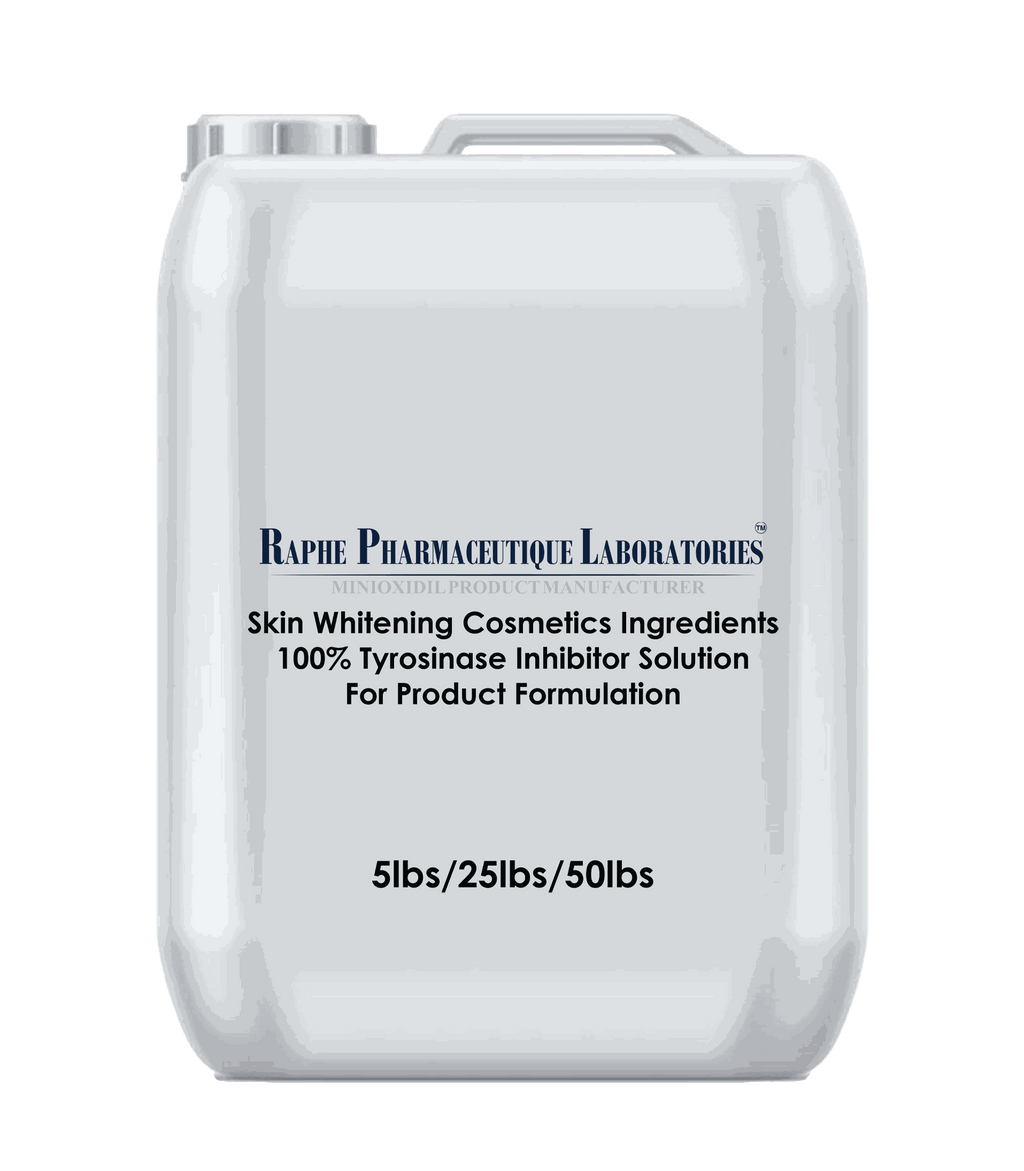 Bulk organic skin lightening tyrosinase inhibitor enzymes for cosmetic formulation in 5lb container
