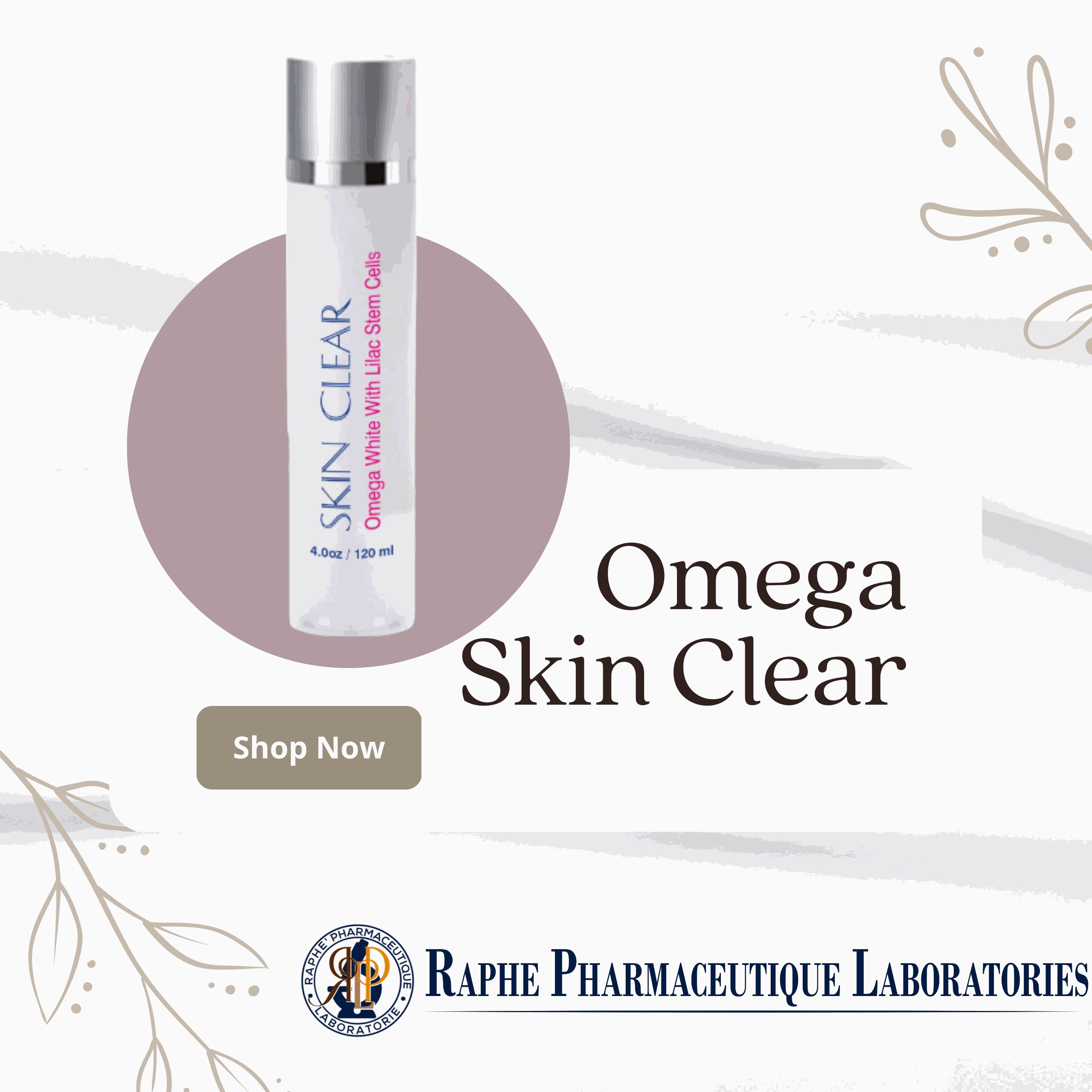 Skin Clear Absolute-Omega White 120ml anti-aging skin whitening gel with lilac stem cells and natural extracts