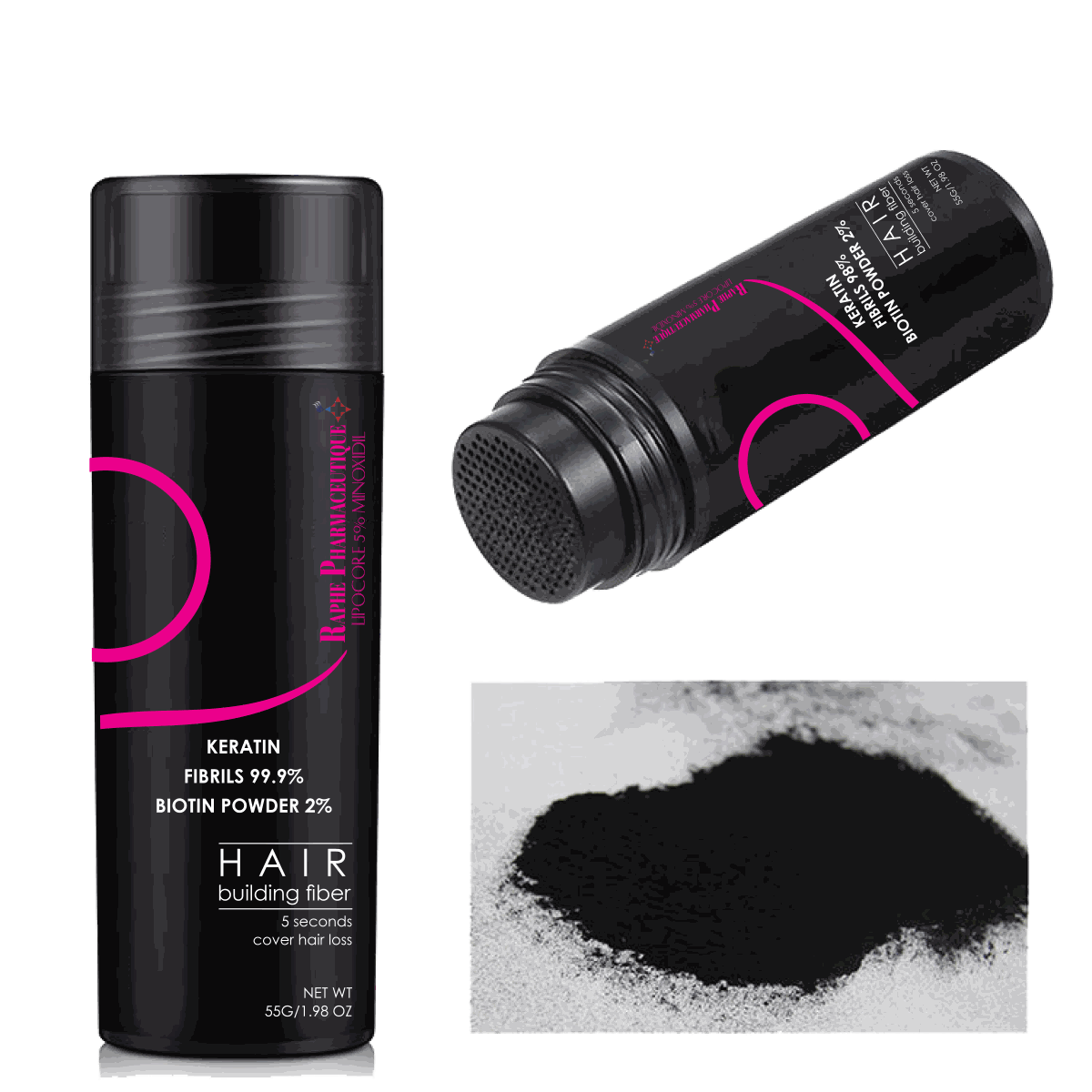 Emergency Hair Loss Restoration Hair Particle Fibers Plus 2% Biotin 50g For Women