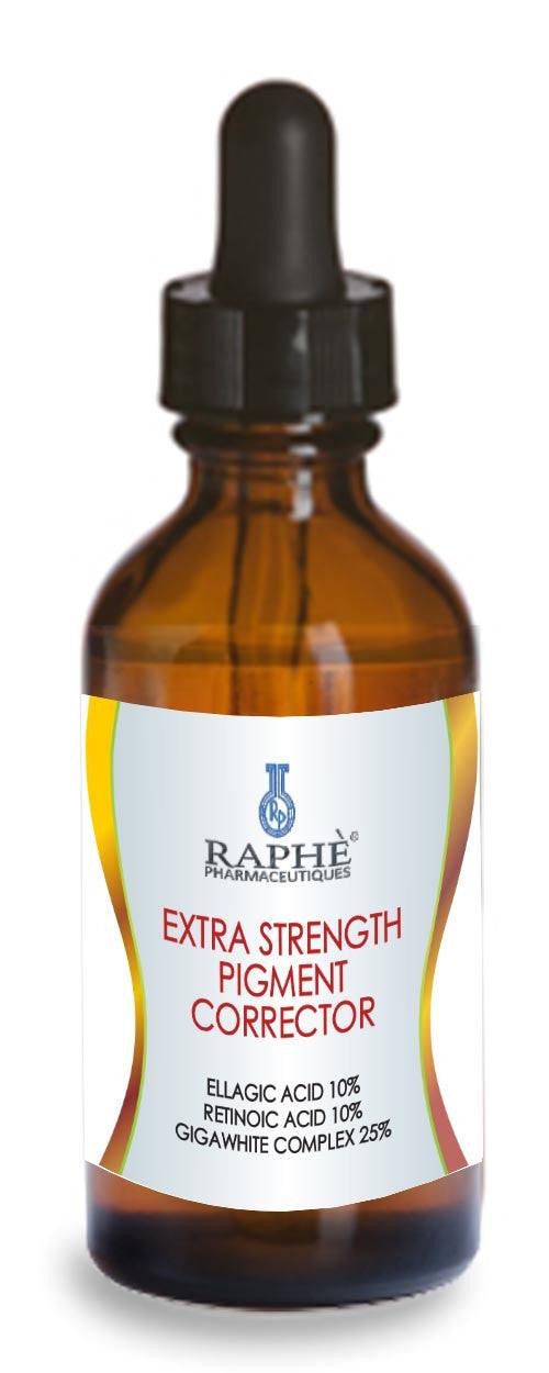 Extra Strength Pigment Correcting Gel Concentrate serum in brown dropper bottle for spot removal and even skin tone