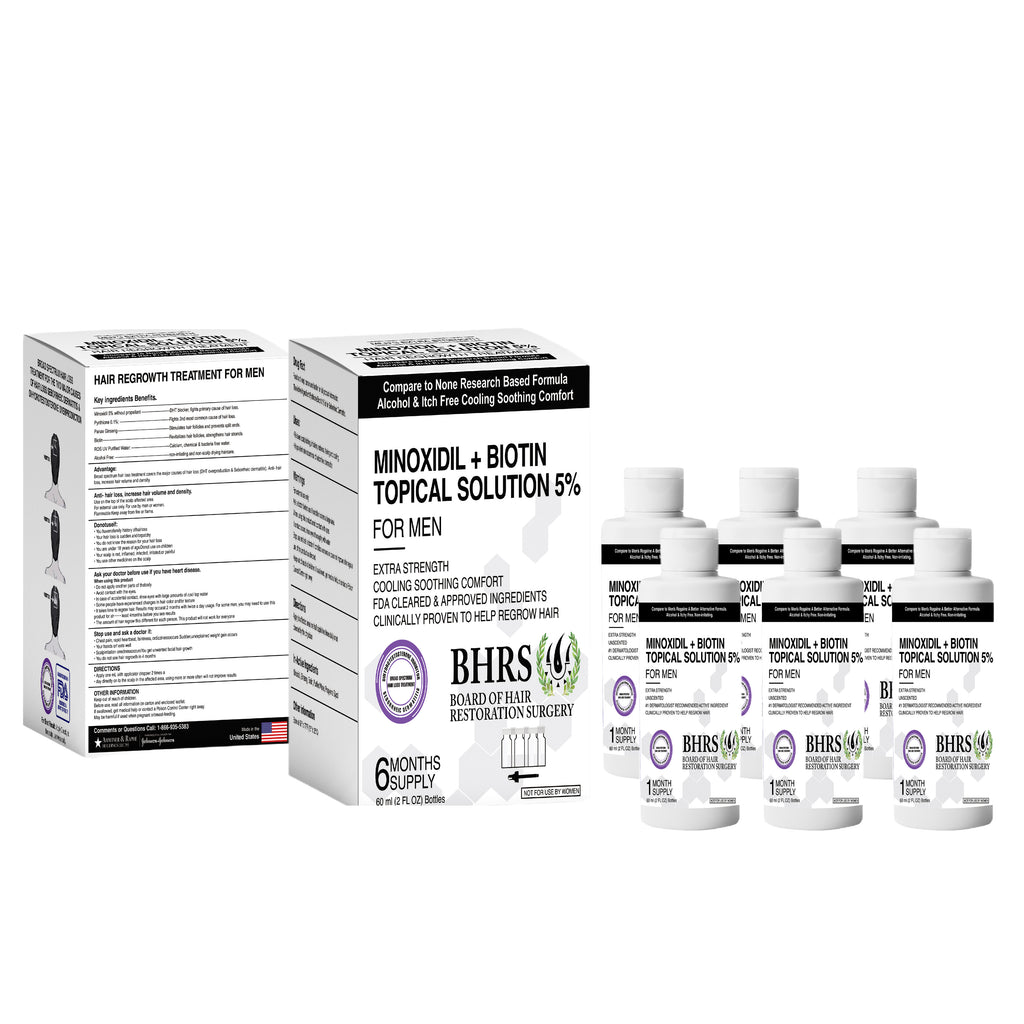 Minoxidil + Biotin Topical Solution 5% For Men