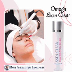 Even Skin Tone Omega Skin Clear Lilac Stem Cells Emulsion with pigment corrector for natural skin clarification and hydration