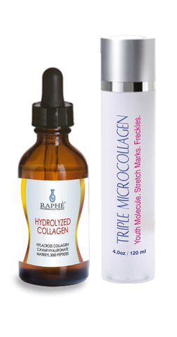 2-Packs Collagen Peptide Infusion 120ml with Hydrolyzed Collagen Serum 60ml